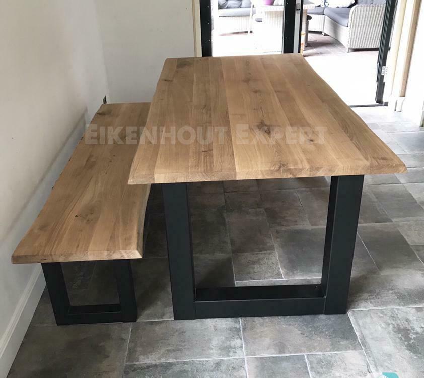 Foto 15 van Eiken Boomstam Eettafel Tafel Eikenhout BINNEN 1WEEK BEZORGD