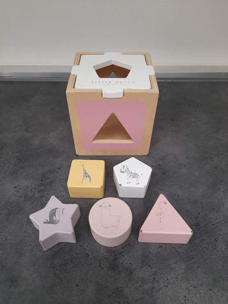Roze houten Little dutch vormenstoof., Kinderen en Baby's, Speelgoed | Houten speelgoed, Ophalen of Verzenden, Gebruikt, Overige typen