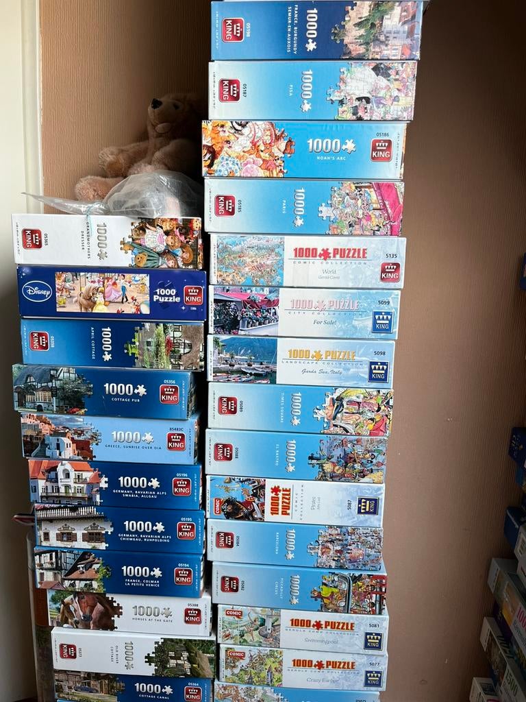 Diverse king puzzels, Ophalen, 500 t/m 1500 stukjes, Zo goed als nieuw