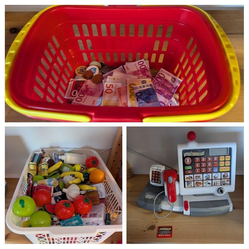 Winkeltje spelen set: kassa, boodschappen & geld, Kinderen en Baby's, Speelgoed | Overig, Ophalen of Verzenden, Gebruikt, Jongen of Meisje