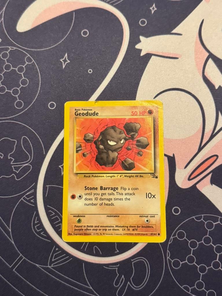 Pokémon kaarten Geodude #47 Jungle, Ophalen of Verzenden, Gebruikt, Losse kaart
