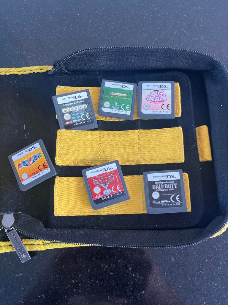 Nintendo DS Mapje met 6 Spelletjes, Spelcomputers en Games, Games | Nintendo DS, Gebruikt, 1 speler, Vanaf 7 jaar, Ophalen