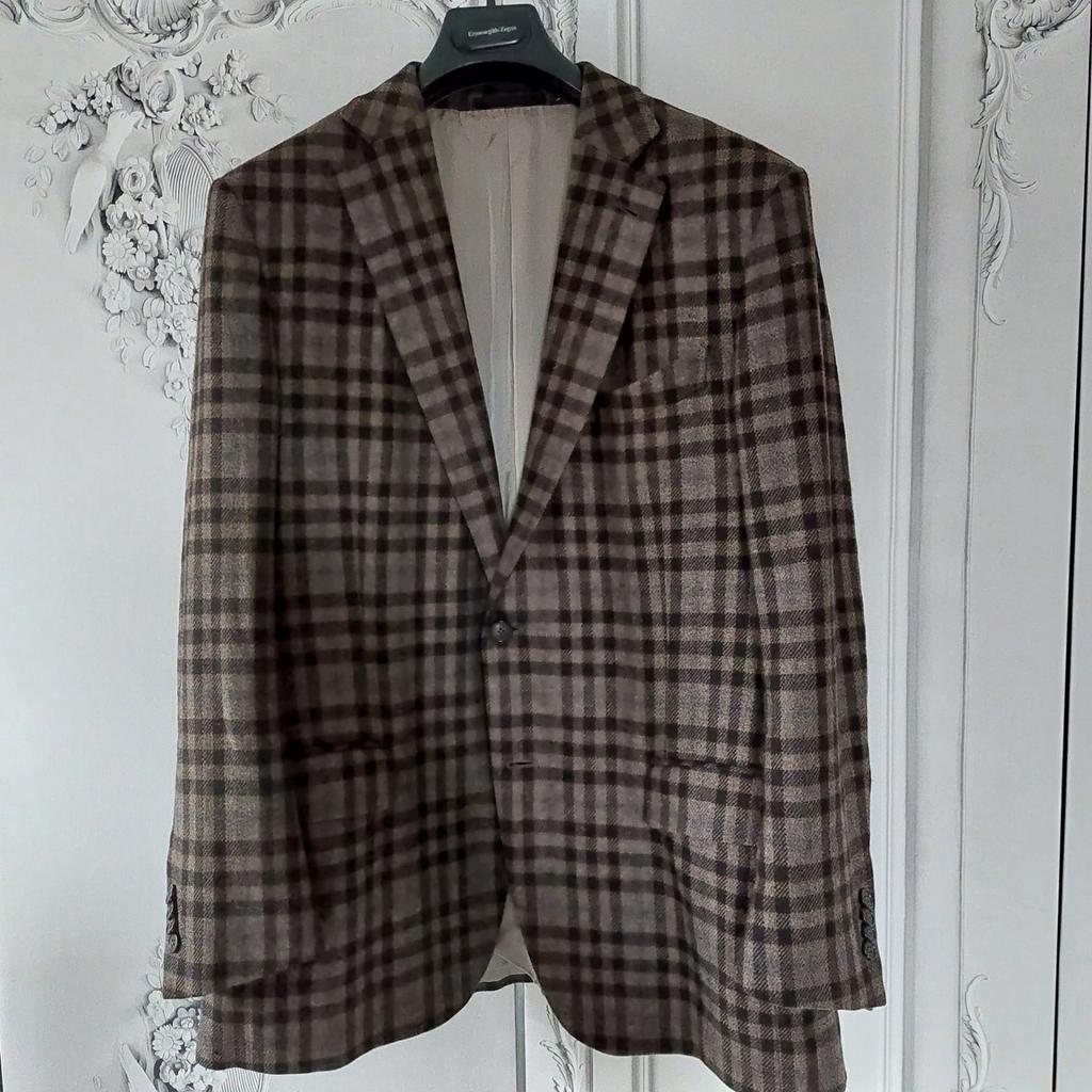 Ermenegildo Zegna Su Misura colbert op maat puur cashmere, Kleding | Heren, Kostuums en Colberts, Verzenden, Maat 52/54 (L), Bruin