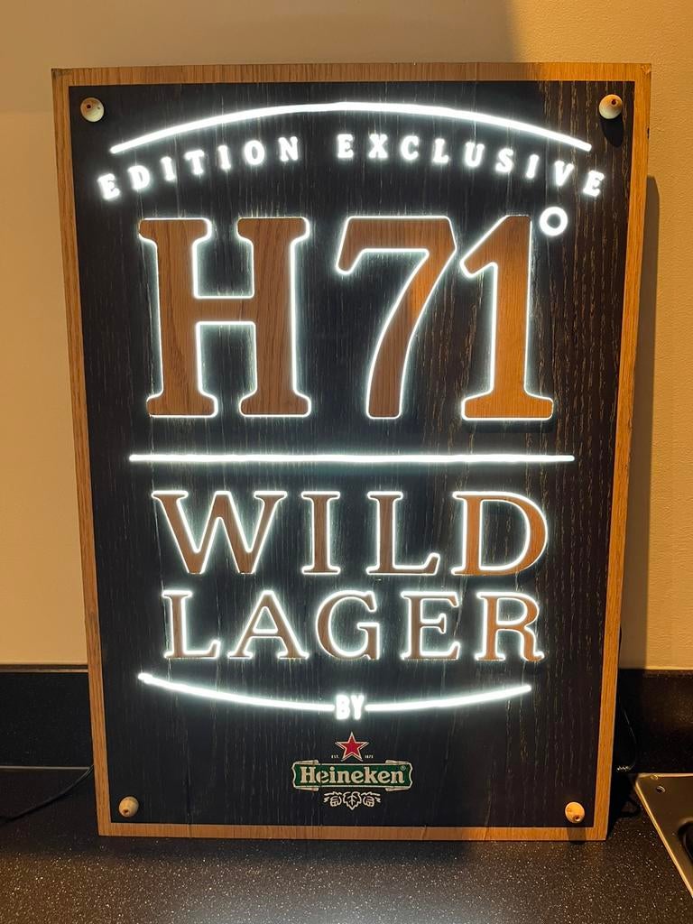 Heineken lamp H71 . Heineken verlichting, Ophalen of Verzenden, Zo goed als nieuw, Reclamebord, Plaat of Schild, Heineken