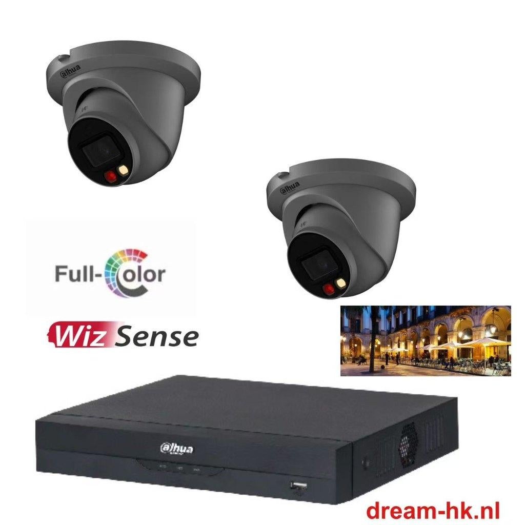 4MP Dahua WizSense Full Color set/NVR + 2x camera, Ophalen of Verzenden, Nieuw, Buitencamera