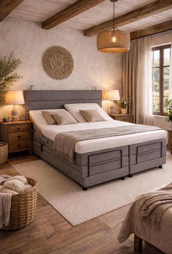 Nieuwe Boxsprings al vanaf €645,-, Ophalen, Crème, 140 cm, 200 cm