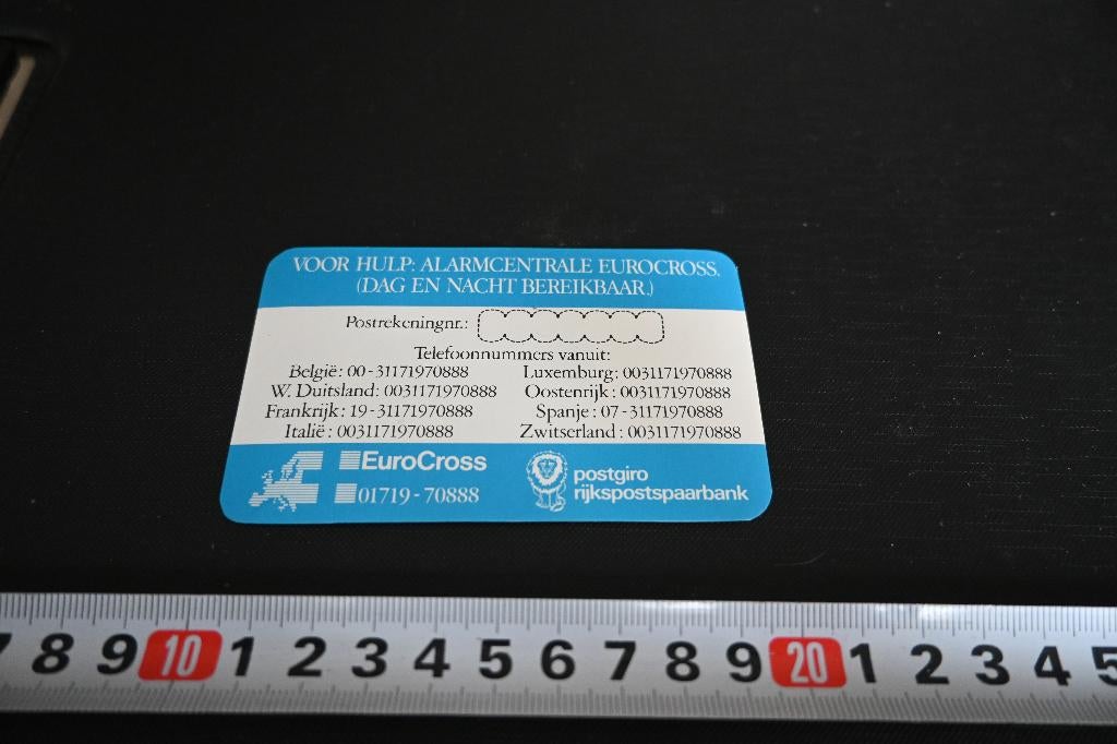 stickers Postgiro Rijkspostspaarbank EuroCross, Ophalen, Zo goed als nieuw