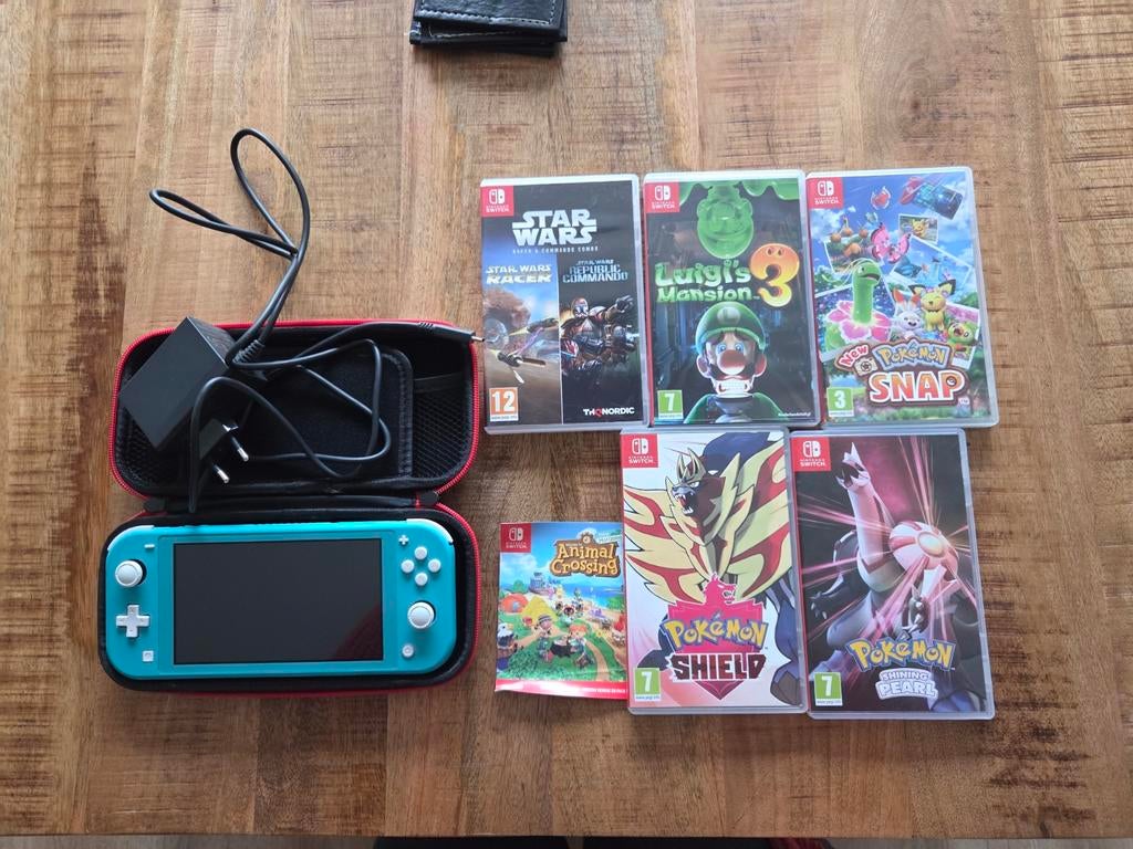 Nintendo Switch OLED + Case + 6 Games!, Avontuur en Actie, 1 speler, Ophalen of Verzenden, Zo goed als nieuw