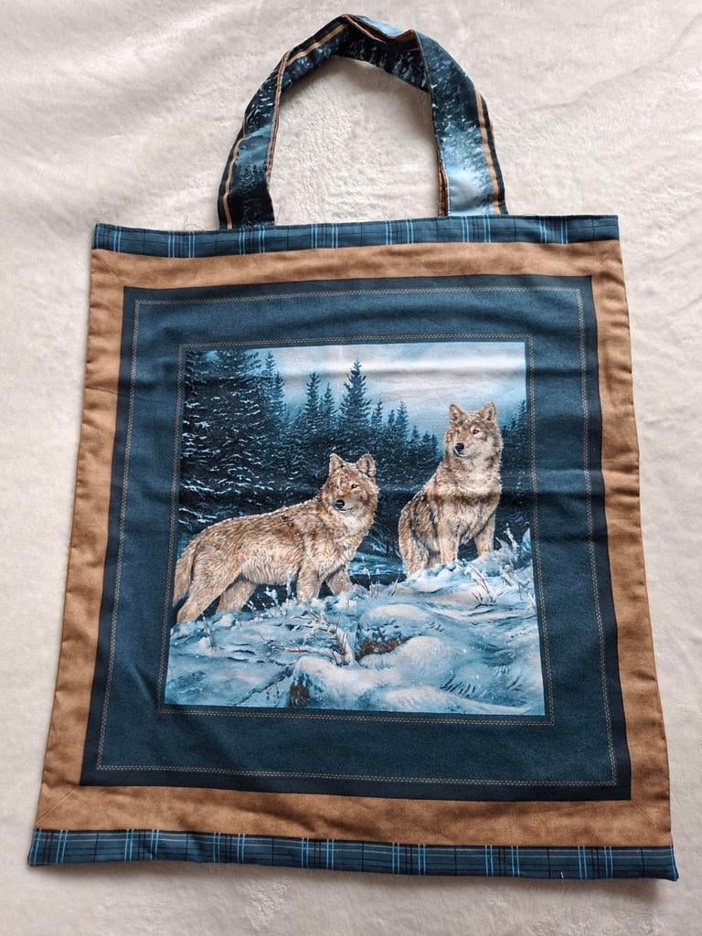 Shopper gequilt - wolf in de sneeuw, Ophalen of Verzenden, Nieuw, Shopper