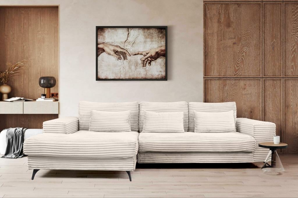 NIEUWE HOEKBANK- UBANK-SLAAPBANK-LOUNGEBANK-3+2ZITS!!!, Ophalen of Verzenden, Nieuw, 150 cm of meer, Vierpersoons of meer