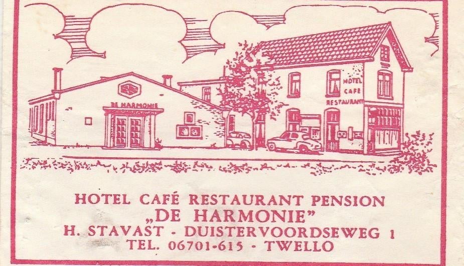 pension De Harmonie Duistervoordseweg Twello - H Stavast, Ophalen of Verzenden