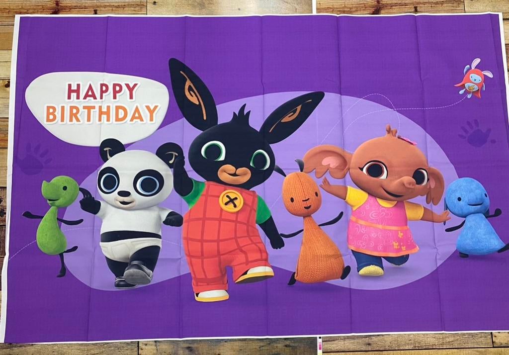 Bing en vriendjes achtergronddoek 100cm x 150cm, Verzenden, Nieuw, Versiering, Verjaardag