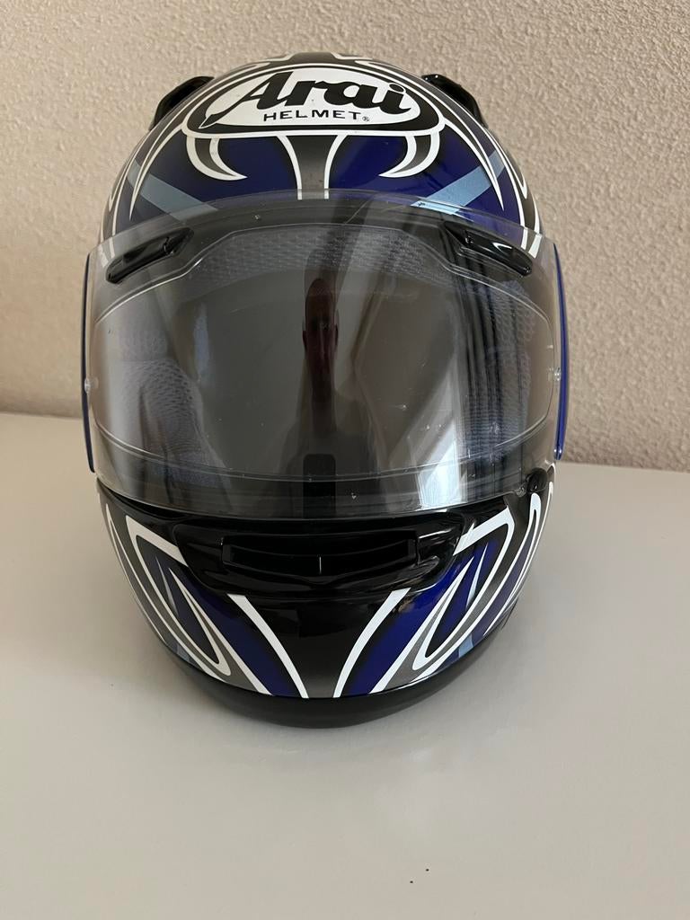 Arai Astro-R Blauw Wit - Goede Staat, Motoren, Kleding | Motorhelmen, Arai, Dames, Ophalen of Verzenden, Integraalhelm