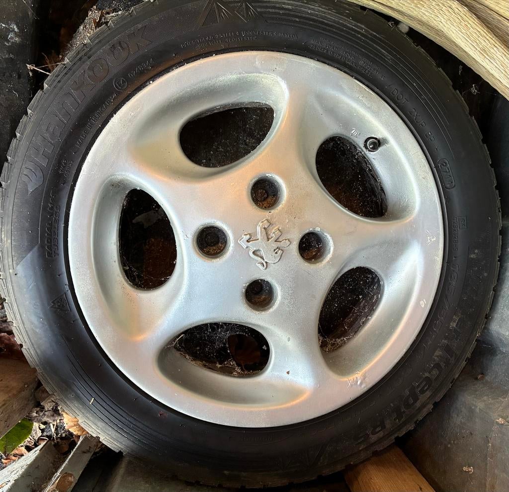 Originele Peugeot 106 1.6 GTI velgen en banden aka "Alize", Ophalen, 14 inch, Gebruikt, Banden en Velgen