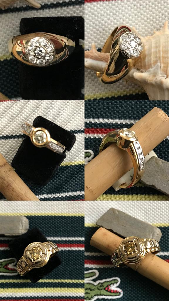 Gouden ringen met briljanten, Sieraden, Tassen en Uiterlijk, Ringen, Verzenden, Nieuw, 17 tot 18, Dame of Heer