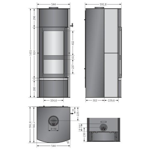 Oranier Hektos Aqua Speksteen Hout cv kachel - Demo Model, Huis en Inrichting, Kachels, Ophalen, Houtkachel, Zo goed als nieuw