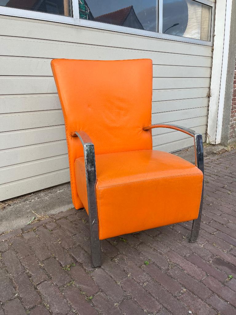 Fauteuil Montel leder 2 stuks ! Moet weg !, 75 tot 100 cm, Ophalen of Verzenden, Zo goed als nieuw, Modern