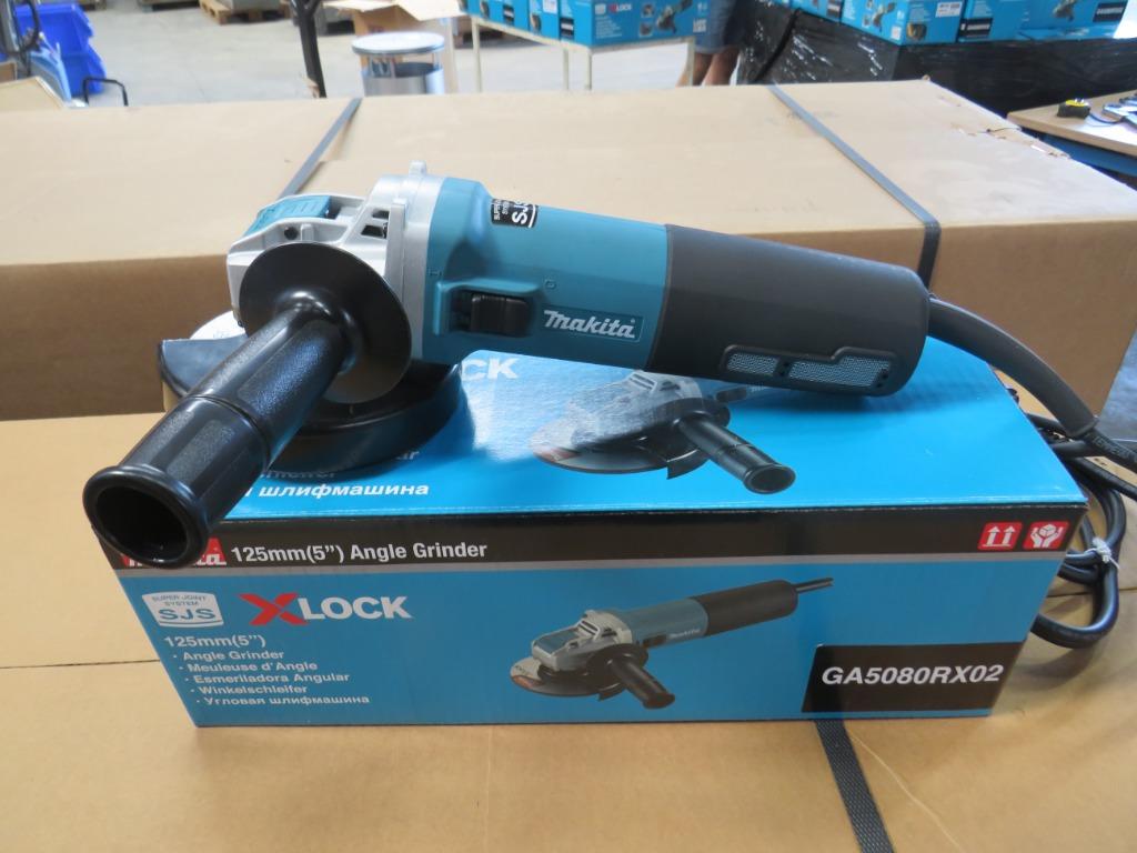 Makita GA5080RX02 X-LOCK Haakse slijper - 125mm - 1400W, Makita, Haakse handslijpmachine, Nieuw, Zandhaarweg