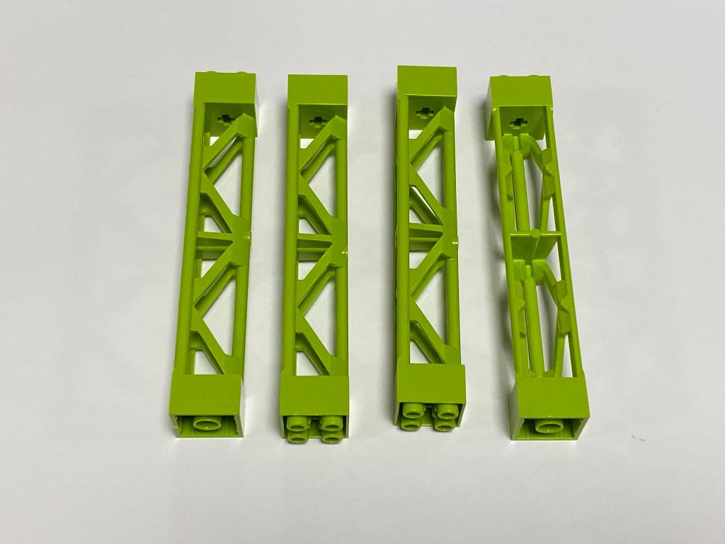 Mooie partij met 4 stuks nieuwe lego 2x2x10 steunen (95347), Ophalen of Verzenden, Nieuw, Losse stenen, Lego