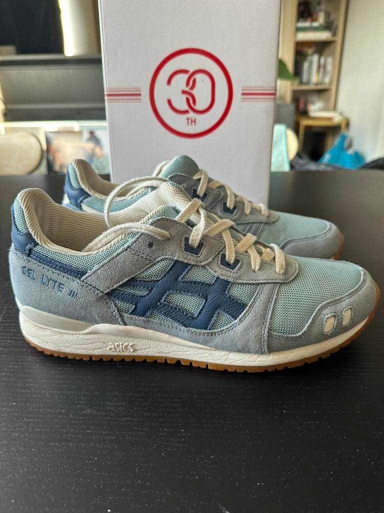 Asics Gel-Lyte III OG Anniversary maat 41,5, Sportschoenen, Zo goed als nieuw, Verzenden, Blauw