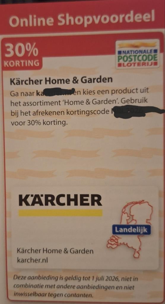 30% korting Karcher House & Garden, Eén persoon, Kortingsbon