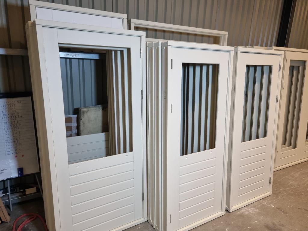 Achter / Balkon deur schuurdeur met kozijn HARDHOUT Meranti, Doe-het-zelf en Verbouw, Deuren en Horren, 80 tot 100 cm, Nieuw, Ophalen of Verzenden