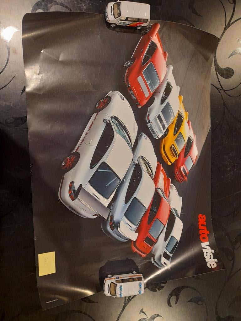 Porsche Poster met verschillende Modellen, Verzamelen, Ophalen of Verzenden, A1 t/m A3