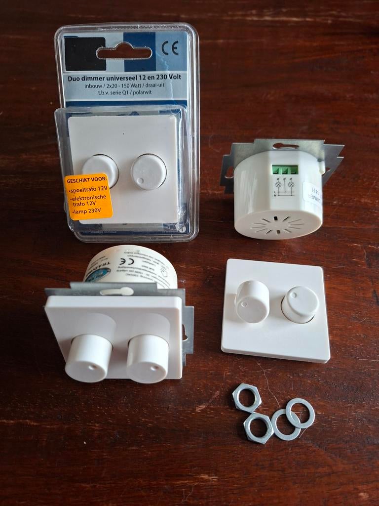 Berker Duo Dimmer Q.1 serie halogeen /12V trafo, Berker, Nieuw, Ophalen of Verzenden, Schakelaar