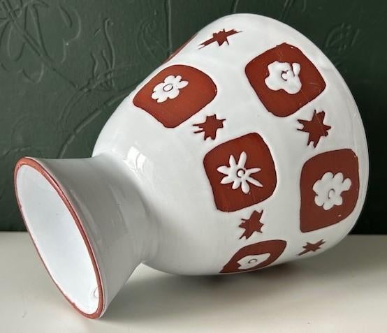 Hans Wagner vintage bloempot tinglazuur 1950's, Antiek en Kunst, Antiek | Keramiek en Aardewerk, Ophalen of Verzenden