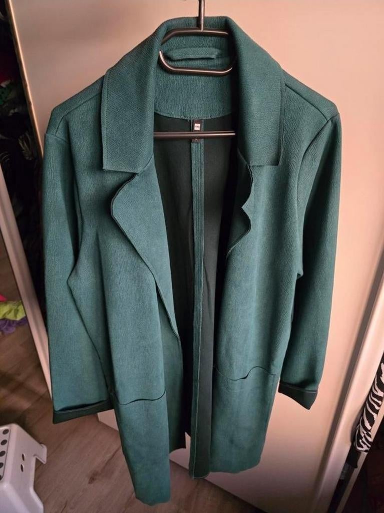 Prachtige hema blazer groen suede stof nieuw maat L, Maat 42/44 (L), Nieuw, Ophalen of Verzenden, Jasje