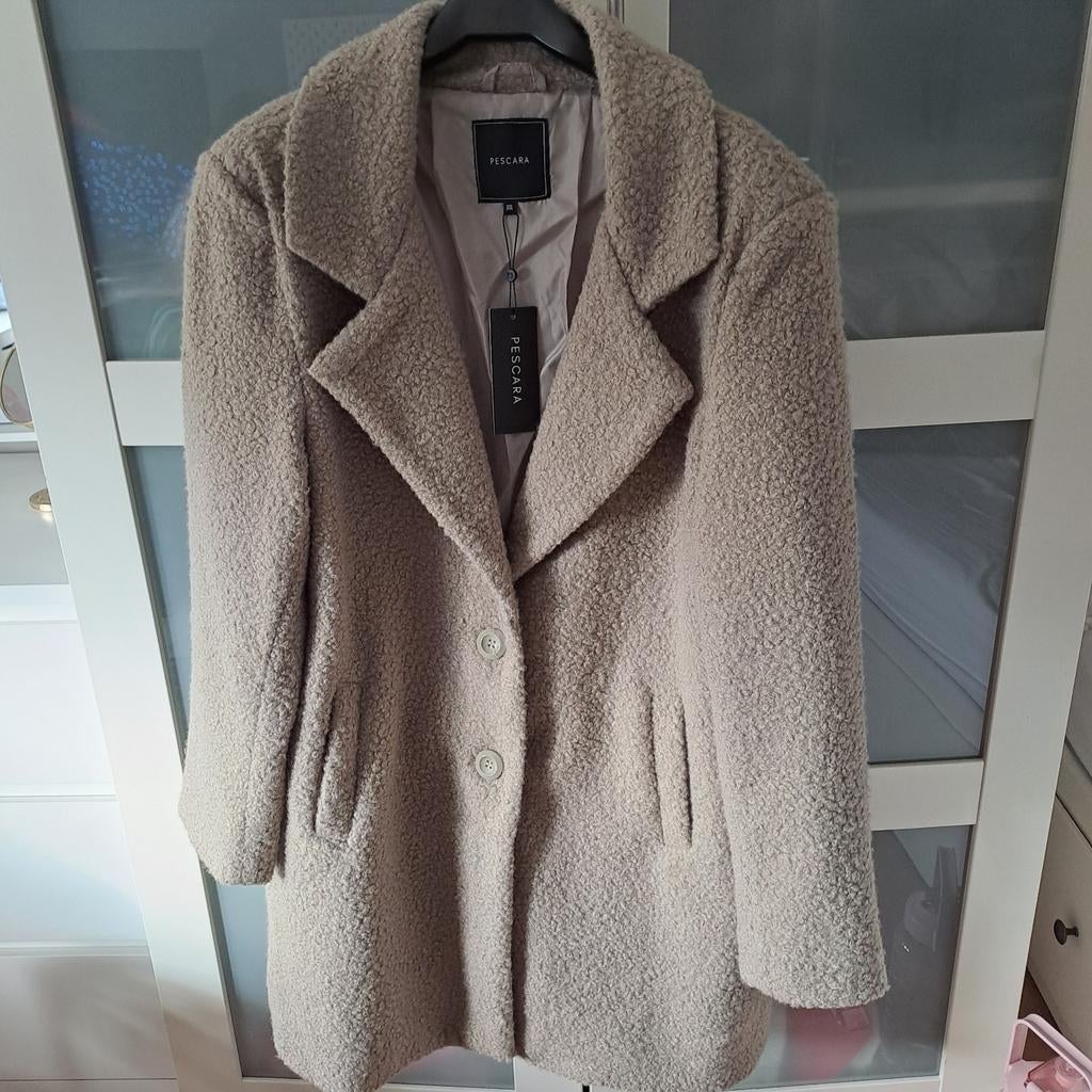 Dames winterjas, Kleding | Dames, Jassen | Winter, Beige, Maat 46/48 (XL) of groter, Pescara, Nieuw