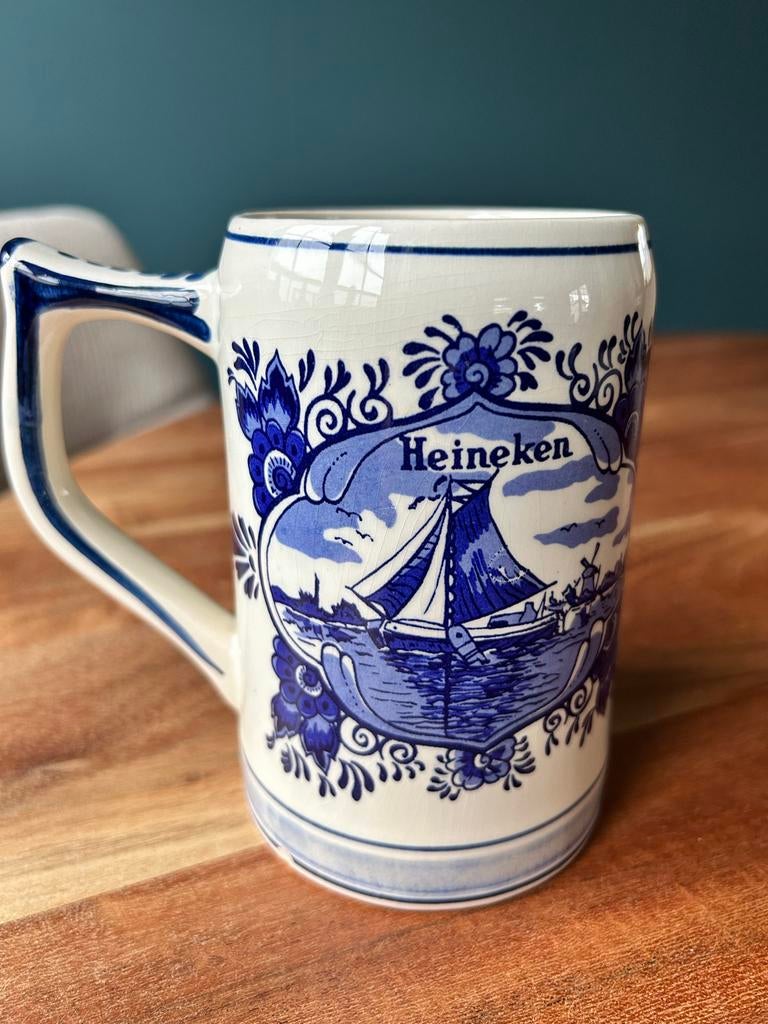 Delfts Blauw Heineken Bierpul, Ophalen of Verzenden