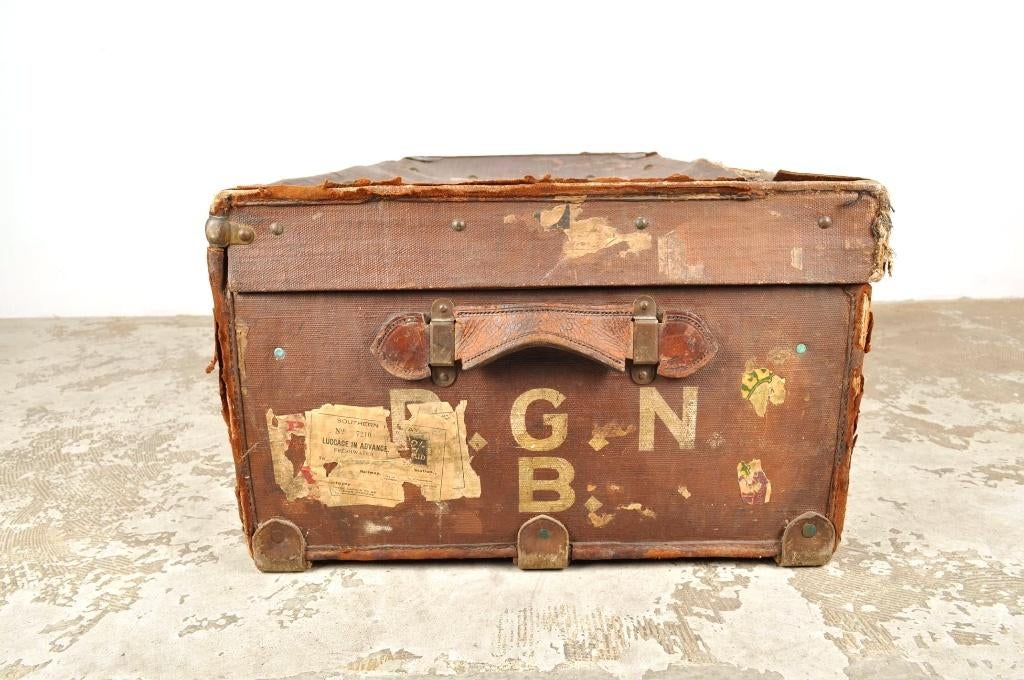 Vintage Engelse reiskoffer koffer hutkoffer jaren 30, Ophalen of Verzenden