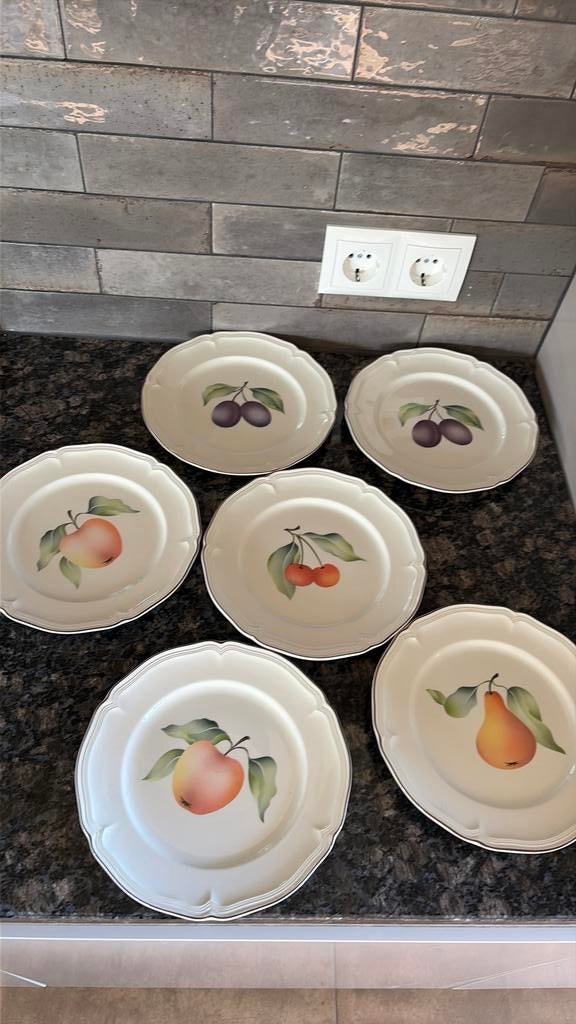 6 bordjes Frutta Villeroy & Boch, Ophalen of Verzenden, Zo goed als nieuw, Bord(en), Overige stijlen