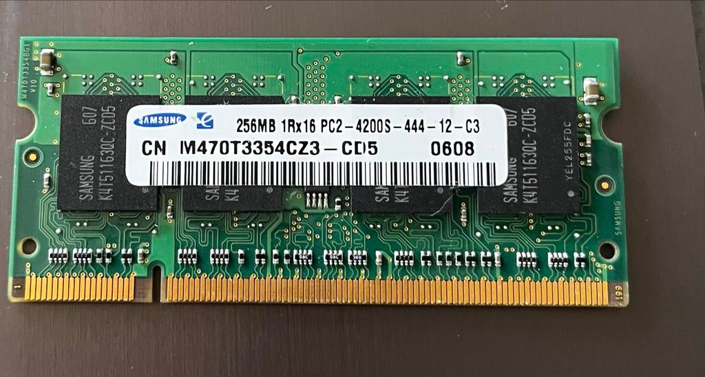 256MB SO-DIMM PC2-4200 Laptop Geheugen, Ophalen of Verzenden, DDR2, Laptop, Gebruikt