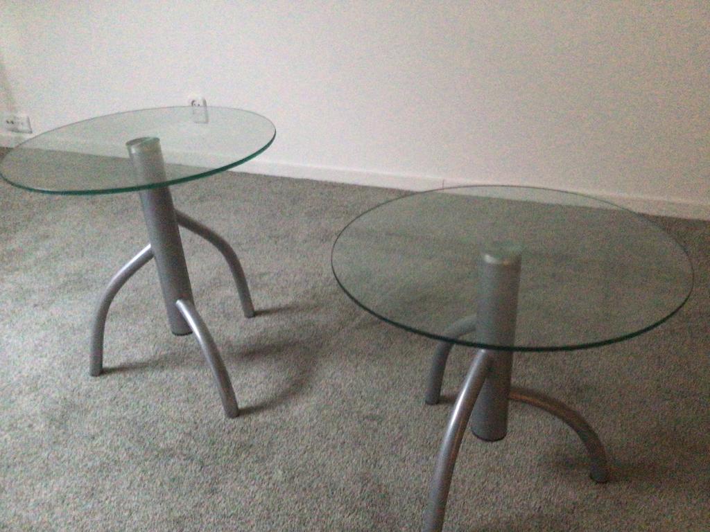 Glazen bijzettafeltjes, Minder dan 55 cm, Rond, Ophalen, 45 tot 60 cm