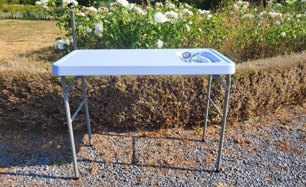 Camping opvouwbare spoeltafel met kraan – 115 x 59 cm, Ophalen, Nieuw, Campingkast