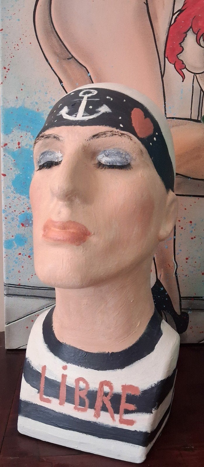 Art/Kunst/Pop Art/Hoofd/Man/Buste, Antiek en Kunst, Curiosa en Brocante, Ophalen of Verzenden