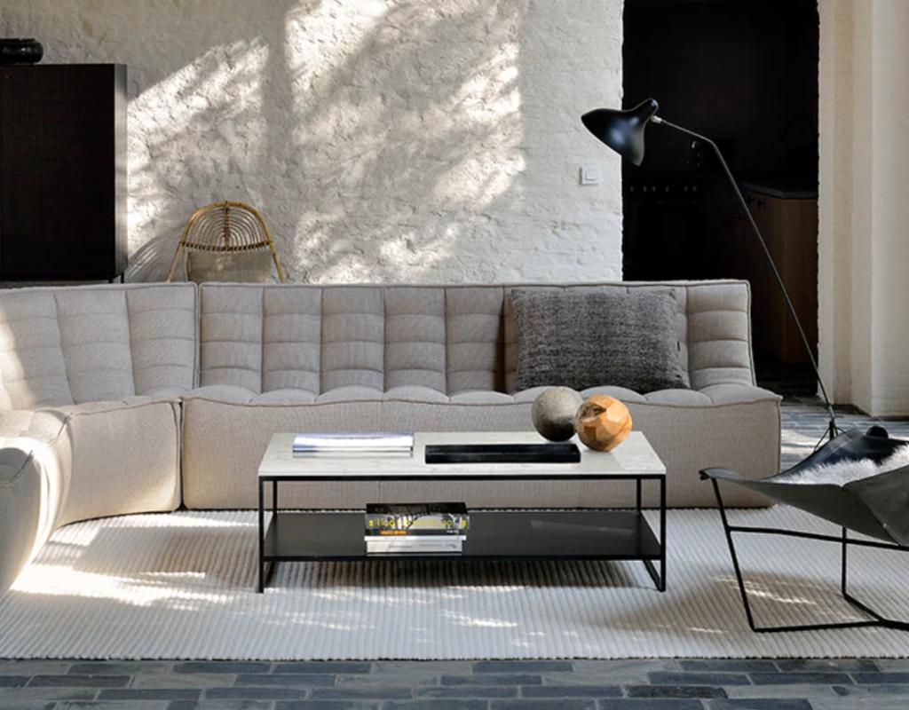Ethnicraft Stone coffee table salontafel | Van €1799, nu, Ethnicraft, 100 tot 150 cm, Minder dan 50 cm, Rechthoekig