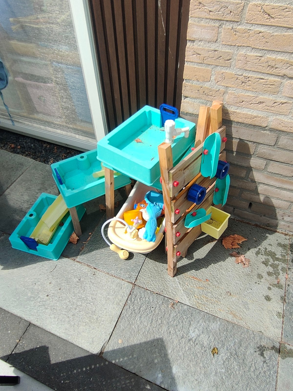 Houten waterspeel voor buiten, Ophalen, Gebruikt