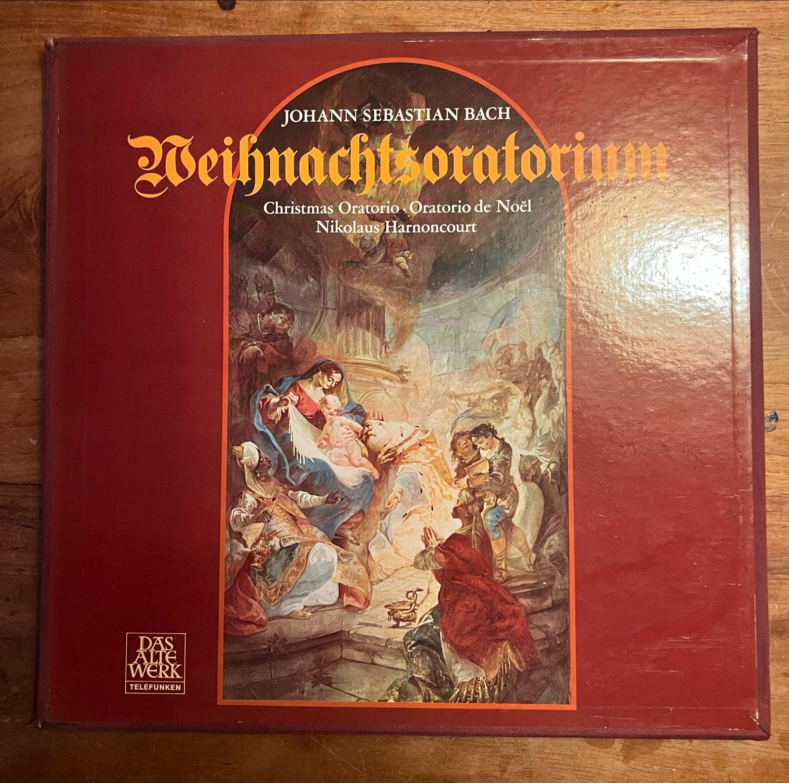 Bach - Weihnachtsoratorium - Nikolaus Harnoncourt LP Boxset, Cd's en Dvd's, Gebruikt, Ophalen of Verzenden, Oratorium, Barok