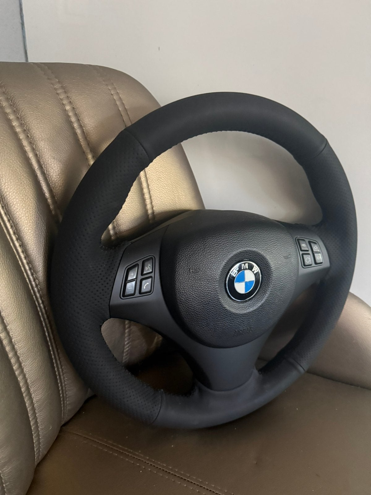 Bmw E81 E82 E87 E88 E90 E91 E92 E93 leder stuur, Ophalen of Verzenden, BMW