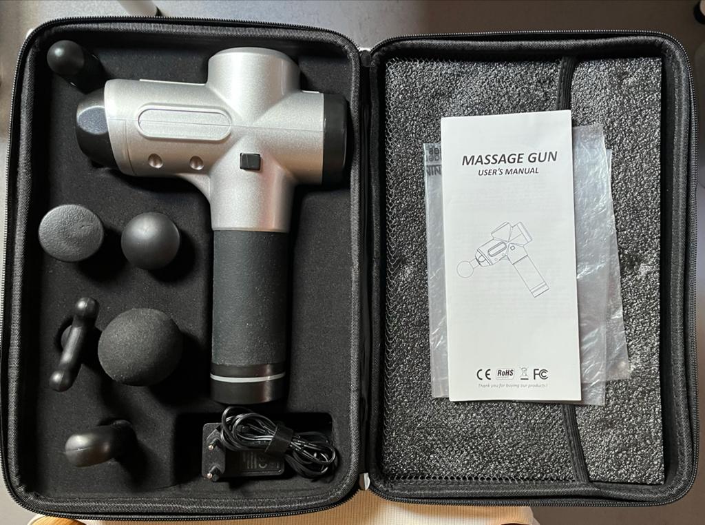 Massage Gun - Diepe Weefsel Percussie Massager, Ophalen of Verzenden, Zo goed als nieuw, Apparaat