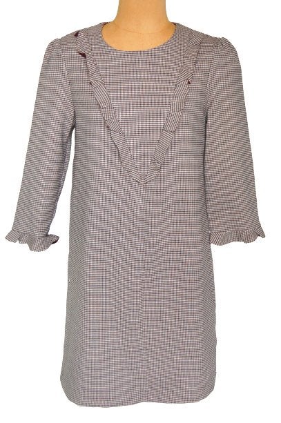Nieuwe Suncoo Paris geruite jurk, Charlene, grijs, Mt. L, Verzenden, Maat 42/44 (L), Nieuw, Suncoo