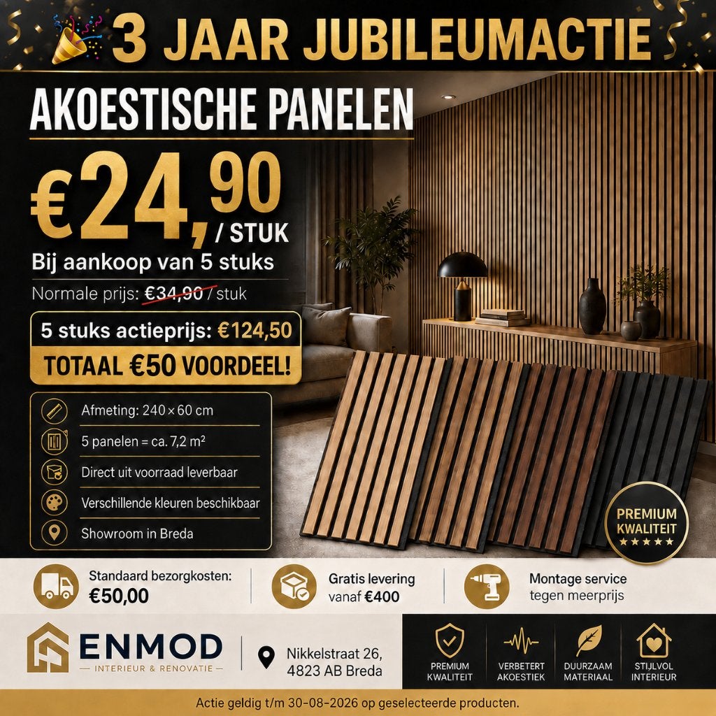 🔥 Akupanel 240x60 | 3 Jaar Actie | 5 stuks €24,90 p/st, Ophalen of Verzenden, Nieuw, Hout, Minder dan 20 mm