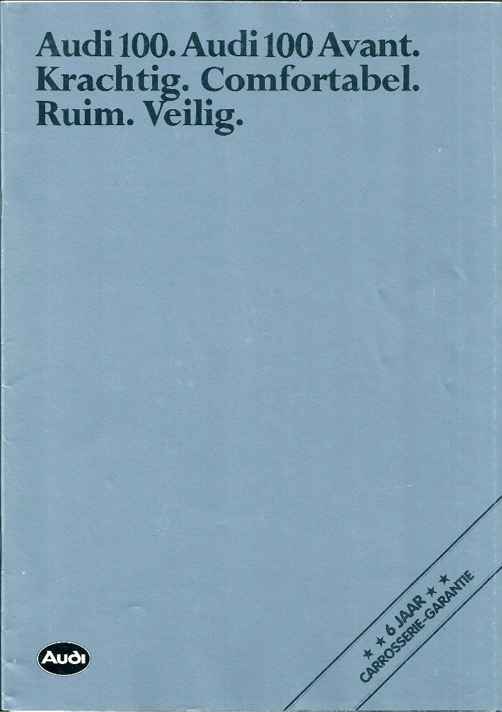Brochure Audi 100 en 100 Avant 1980, Ophalen of Verzenden, Zo goed als nieuw, Audi