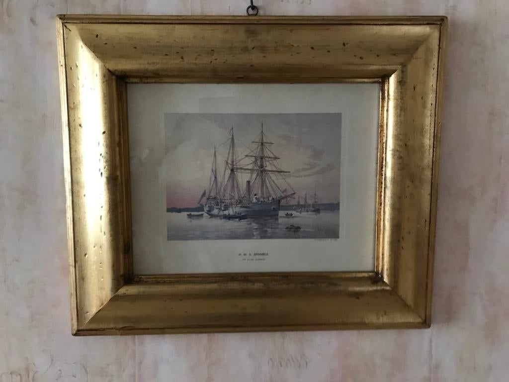 Schilderij van schip, Antiek en Kunst, Kunst | Schilderijen | Klassiek, Ophalen of Verzenden