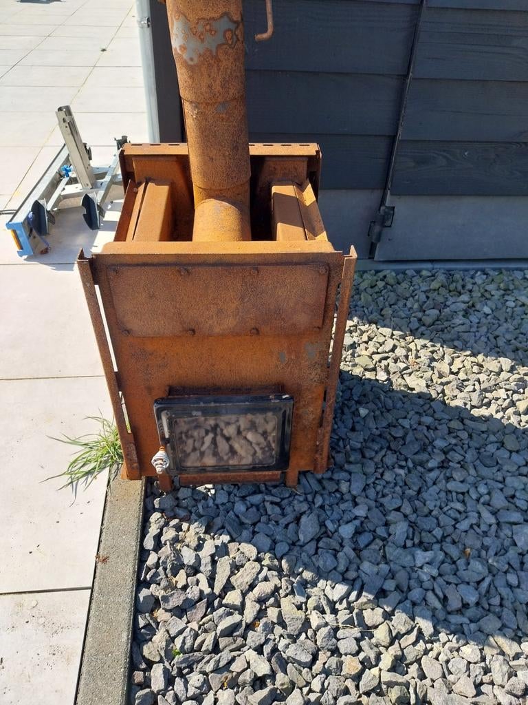 Houtkachel met speksteen, Huis en Inrichting, Haarden, Gebruikt, Houthaard, Ophalen