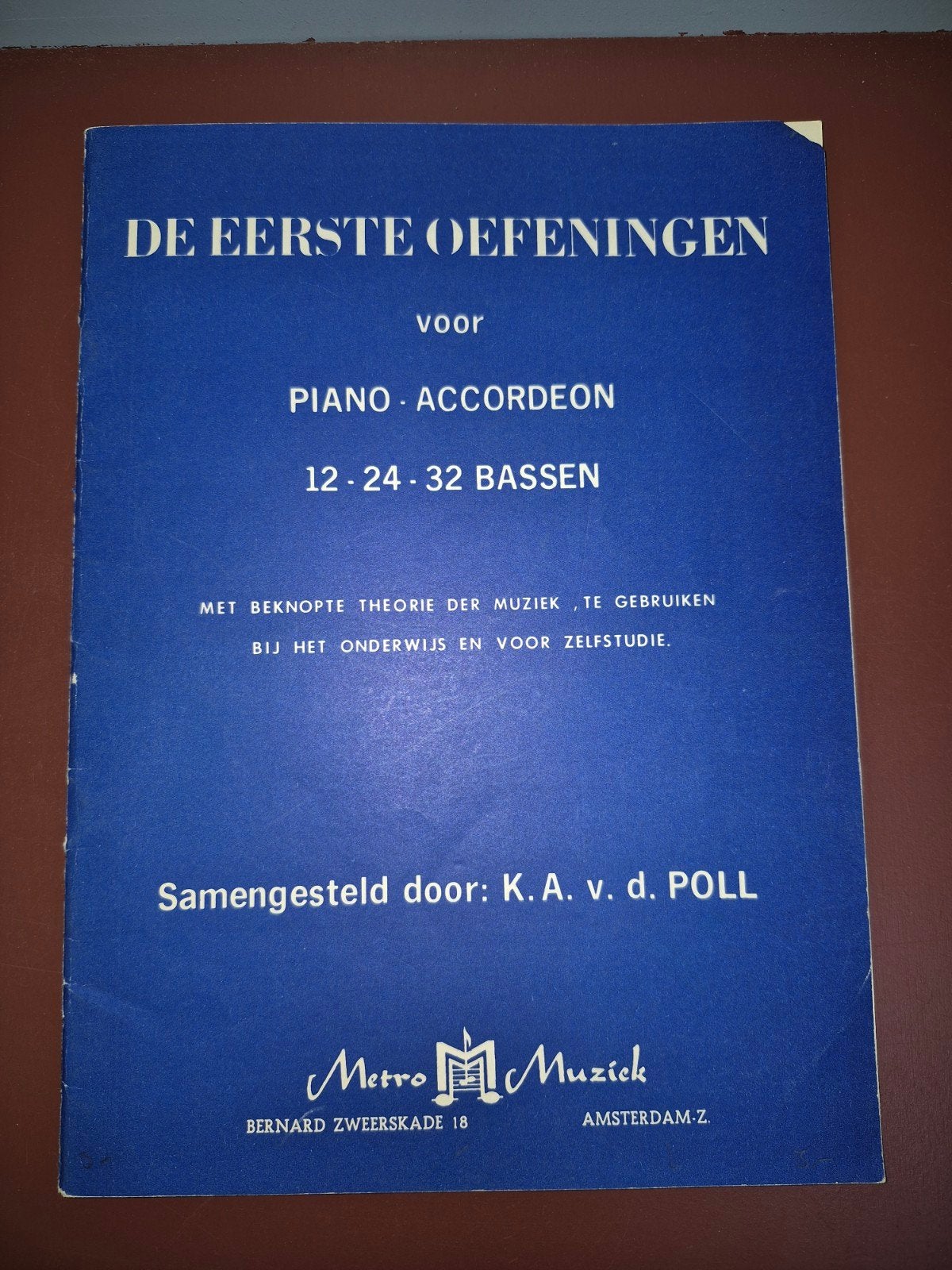 De Eerste Oefeningen voor Piano - Accordeon, Ophalen of Verzenden