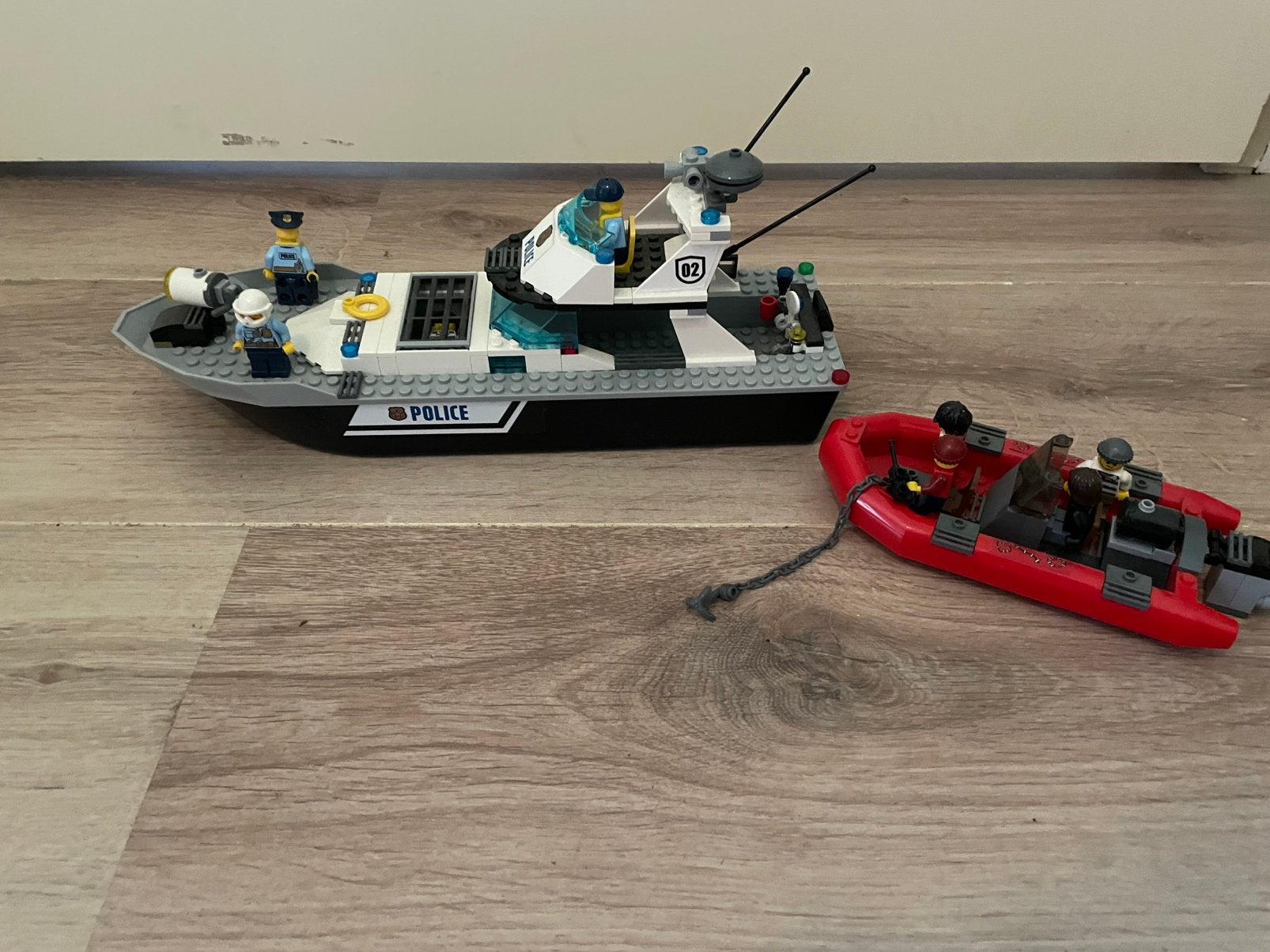 Lego politie boot met vlucht bood, Ophalen of Verzenden, Zo goed als nieuw